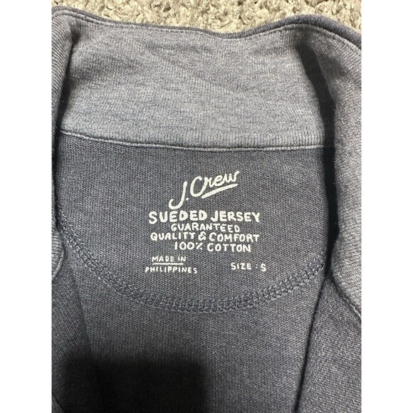 J. Crew Quarter Zip Sweater Men’s Small Sueded Jersey Cotton Pullover Top - Picture 6 of 6